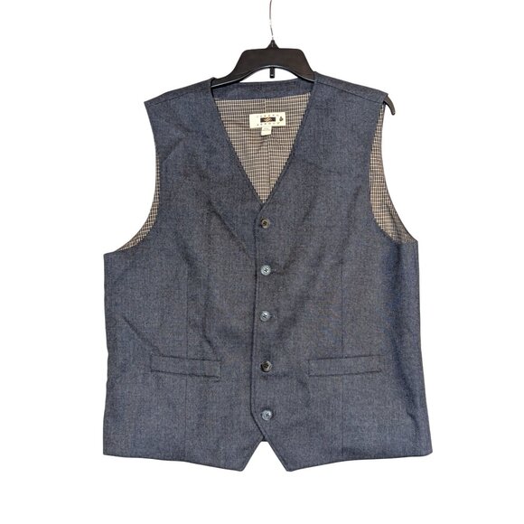 Joseph Abboud Mens XXL Bluish Gray Button-Up Dress Vest NWOT - Picture 1 of 4